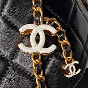 Chanel 24A Double C Enamel Buc Belt Black 27cm - 3