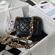 Chanel Charm Black Women's Handbag Black Small 16x12x5cm - 4