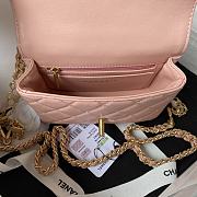 Chanel Charm Black Women's Handbag Pink Small 16x12x5cm - 5