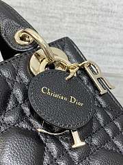 Dior Classic Lady Diana Ball Pattern Retro Black Gold Button 17cm - 4