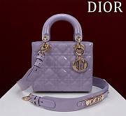 Dior Lady Diana Four-grid-patent Leather 20X16X8CM - 1