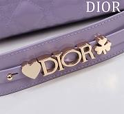 Dior Lady Diana Four-grid-patent Leather 20X16X8CM - 4