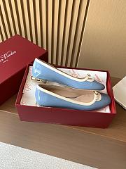 Roger Vivier Cow Patent Leather Blue Shoes - 5