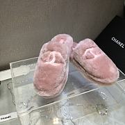 Chanel 24B New Fur Pink Slippers - 1