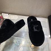 Chanel 24B New Fur Black Slippers - 4