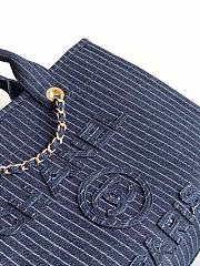 Chanel 24A Beach Shopping Bag Dark Blue 32cm - 3