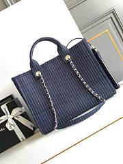 Chanel 24A Beach Shopping Bag Dark Blue 32cm - 2