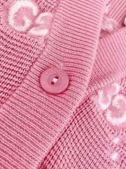 Gucci Early Autumn Letter Pink Knitted Jacket Cardigan  - 2