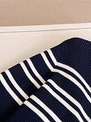 Gucci Navy Blue Striped Knit Top Skirt Set  - 6