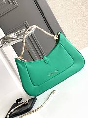 BVLGARI SERPENTI BAIA SMALL SHOULDER GREEN BAG 27.5X18X4.5Cm - 4