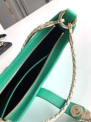 BVLGARI SERPENTI BAIA SMALL SHOULDER GREEN BAG 27.5X18X4.5Cm - 3