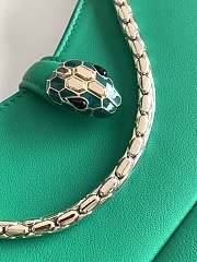 BVLGARI SERPENTI BAIA SMALL SHOULDER GREEN BAG 27.5X18X4.5Cm - 2