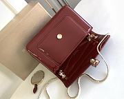 Bvlgari Serpenti Wine Red Bag 25x17x8cm - 4