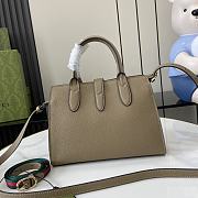 Gucci Jackie Small Tote Bag Grey/Original Leather 24X17.5X8.5CM - 4