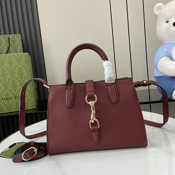 Gucci Jackie Small Tote Bag Burgundy 24X17.5X8.5CM