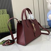 Gucci Jackie Small Tote Bag Burgundy 24X17.5X8.5CM - 6