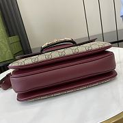 Gucci Small Shoulder Brown PVC Wine Red Bag 25.9x 17.5x 9.9 cm  - 6