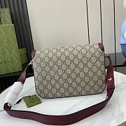 Gucci Small Shoulder Brown PVC Wine Red Bag 25.9x 17.5x 9.9 cm  - 4