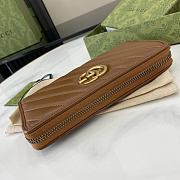 Gucci GG Marmont Full Zip Wallet Brown 19X11X2CM - 4