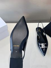 Celine Silver Arc de Triomphe flat-bottomed Pointed-toe Sandals - 6