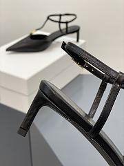 Celine sailin kitten heel pointed toe black sandals  - 5