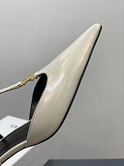 Celine sailin kitten heel pointed toe white sandals - 6