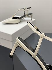 Celine sailin kitten heel pointed toe white sandals - 5