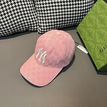 NY&Gucci Cooperation Baseball Pink Cap