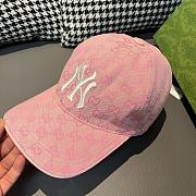 NY&Gucci Cooperation Baseball Pink Cap - 3