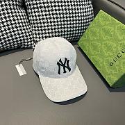 NY&Gucci Cooperation Baseball White Cap - 4