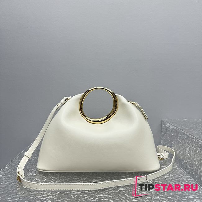 Jacquemu Ring Handbag Large White 33x14x25cm - 1