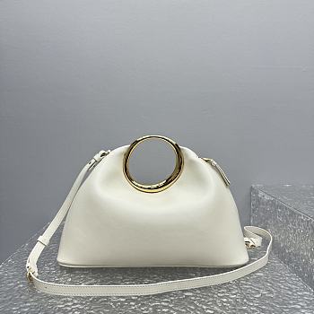 Jacquemu Ring Handbag Large White 33x14x25cm