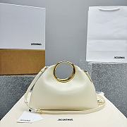 Jacquemu Ring Handbag Large White 33x14x25cm - 3