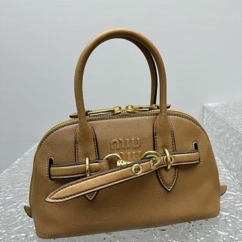 Miu Miu Aventure Shell Bag Brown 28x21x17cm