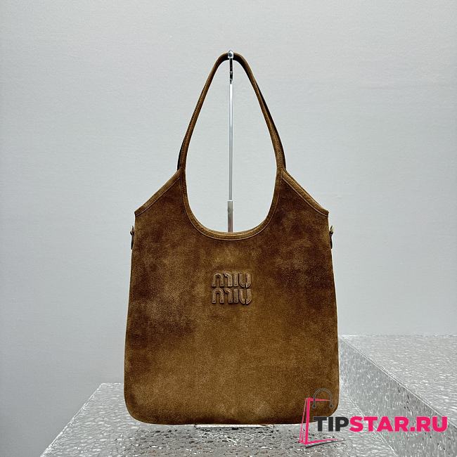 Miu Miu Hobo Underarm Bag Brown 40x35cm - 1