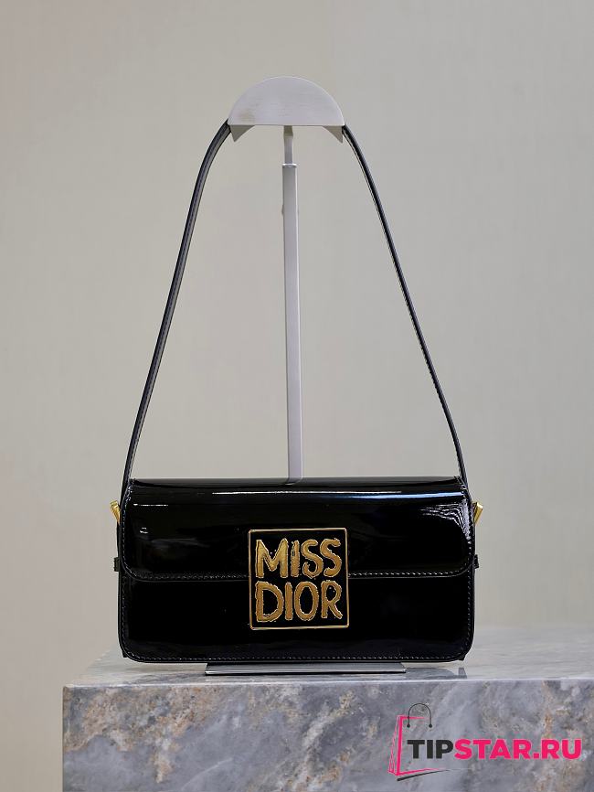 Miss Dior Flap Black Bag 22 x 11 x 6 cm - 1