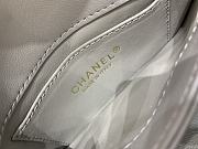 Chanel Classic Diamond Flap Bag Grey 17X8.5X11.5Cm - 5