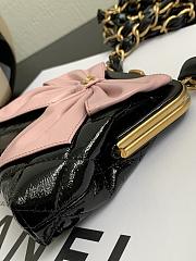 Chanel Clutch With Strap Black & Pink 12 × 13 × 4 cm  - 2