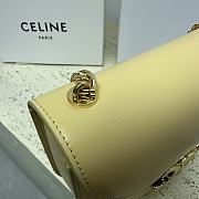 Celine Teen Besace Triomphe Shiny Cowhide Leather Chain Handbag 19 x 15 x 6 cm - 5