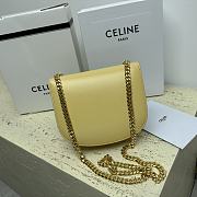 Celine Teen Besace Triomphe Shiny Cowhide Leather Chain Handbag 19 x 15 x 6 cm - 4