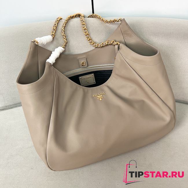 Prada Retro Tote Gray Gold Bag 39X29X19cm - 1