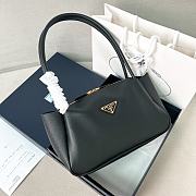 Prada SoftGrainhobo Underarm Black Bag 28X18X11cm - 1