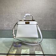 Fendi Iconic Peekaboo ISeeU Small White Bag 27x21x9.5cm - 1