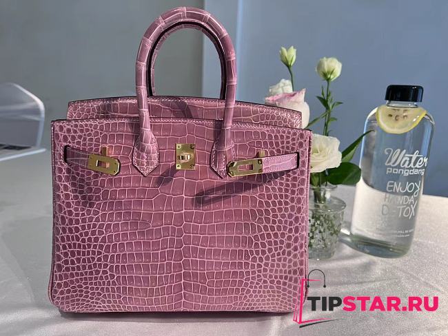 Hermes Birkin Crocodile Lilac 25cm - 1