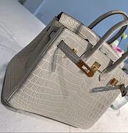 Hermes Birkin American Pearl Grey 30cm - 4