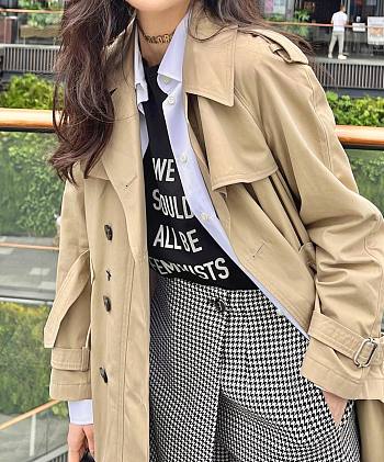 CD double-breasted trench coat 