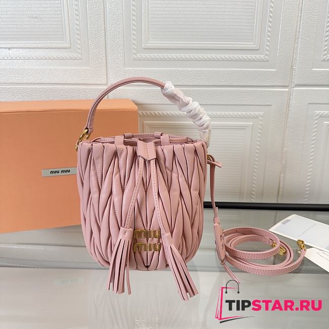 Miu Miu Bucket Small Pink Bag 17X15X10CM - 1