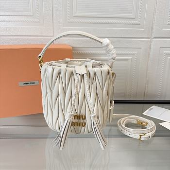 Miu Miu Bucket Small White Bag 17X15X10CM