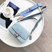 Coach CG094 Soft Tabby Shoulder Bag In Signature Denim Light Blue 26x19x9cm - 1