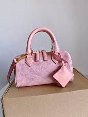 MCM Ella Boston Bag Pink 18X9x9.5cm - 1